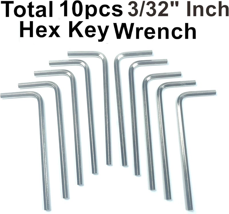 ZDingTech 10pcs 3/32 Allen Wrench sets,3/32" Hex Key Wrench set,allen key Door Key L Shaped hex wrench set with Long Arm. - Image 2